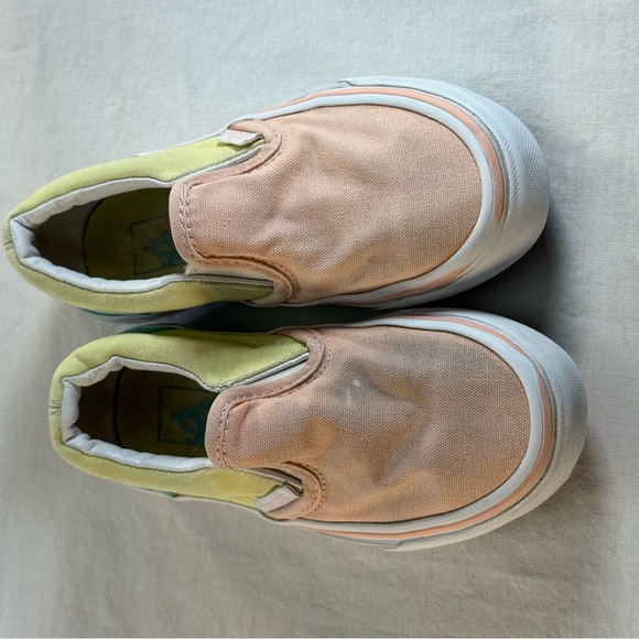Vans Kids Slip-On Sneakers - Peach and Light Yellow - Picture 2 of 15